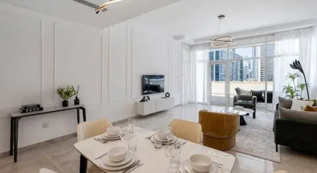 Stylish Apartment Huge Terrace Near Burj Khalifa, Забронировать Апартаменты/квартира Дубай Эмират Дубай, рядом с Дубайский аквариум