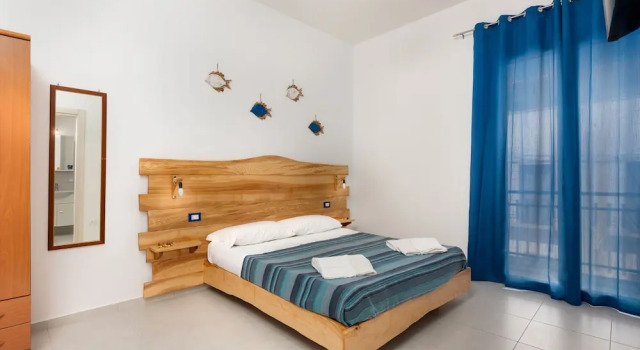 Апартаменты с 2 комнатами с балконом и с видом на море I Tre Golfi Casa Marina