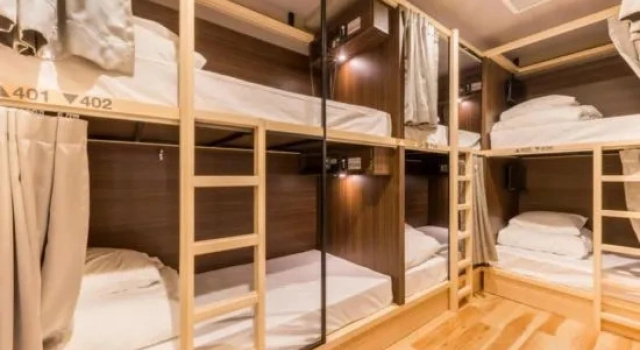 Кровать в общем номере A16 HOSTEL TOKYO