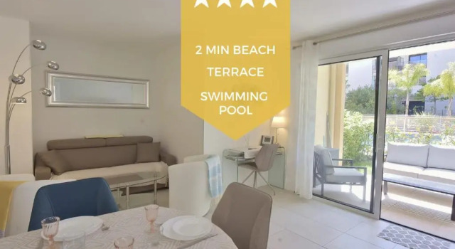 Апартаменты MODERN GARDEN-LEVEL APARTMENT 2 mn from the beaches !