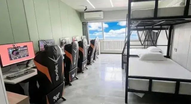Кровать в общем номере Taiyuan Manju Esports Hotel