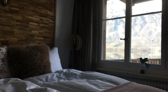 Двухместный номер Deluxe с балконом и с видом на озеро Boutique Hotel Bellevue B&B am Brienzersee Iseltwald Interlaken