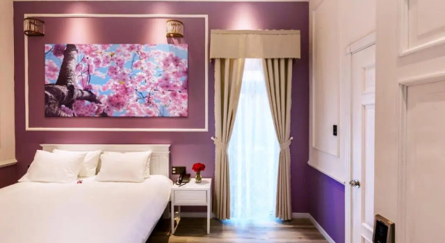 Двухместный номер Deluxe с балконом Dalat Boutique Hotel
