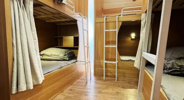 Кровать в общем номере (мужской номер) с видом на море n23.5 Degree Youth Hostel