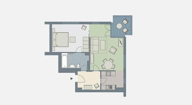 Kaiservillen Heringsdorf - Appartement mit 1 Schlafzimmer und Balkon D134, Book Apartment Heringsdorf Usedom