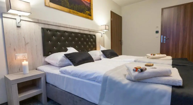 Номер Deluxe Grand Tatry - miejsce na wyjątkowy pobyt dla Ciebie i Twojej rodziny! - sauna i jacuzzi wliczone w cenę pobytu - 10 minut pieszo od Term Bania