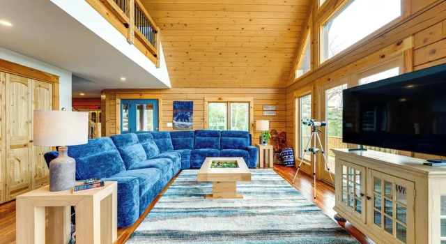 Коттедж Mtn-view Deck: Scenic Conway Log Cabin!