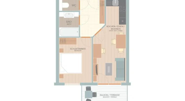 Апартаменты c 1 комнатой Appartement Graz, Wohnen & Wert Appartementvermietung