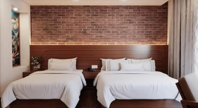 Трёхместный номер Deluxe с балконом Himalaya Drishya Resort