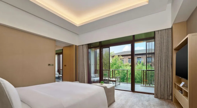 Двухместный люкс Deluxe с балконом и с видом на сад Hilton Shanghai Songjiang Guangfulin