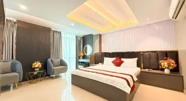 Двухместный люкс с видом на город Bien Sao Hotel Duong Quang Ham