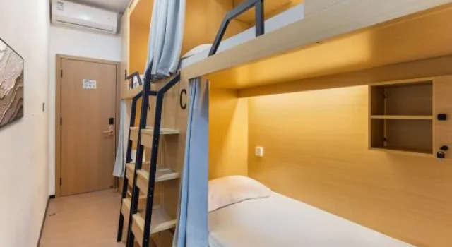 Кровать в общем номере (женский номер) Guangzhou Xingdu International Youth Hotel Apartment Hostel