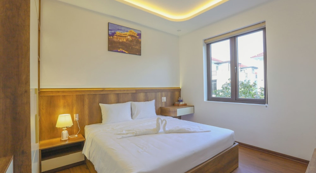 Двухместный номер Deluxe с балконом и с видом на внутренний двор NGỌC THIÊN MINH - Homestay