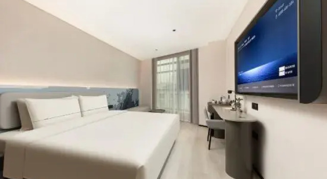 Кровать в общем номере Atour Light Hotel Wuhan Jianghan Road Xunlimen Subway Station