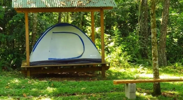 Тент с красивым видом из окна Ecofinca Luna del Puente