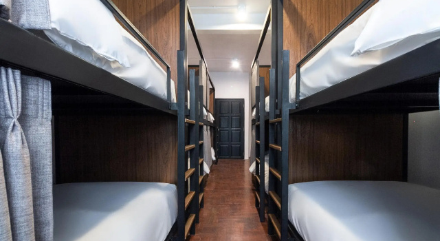Кровать в общем номере Kudi Hostel
