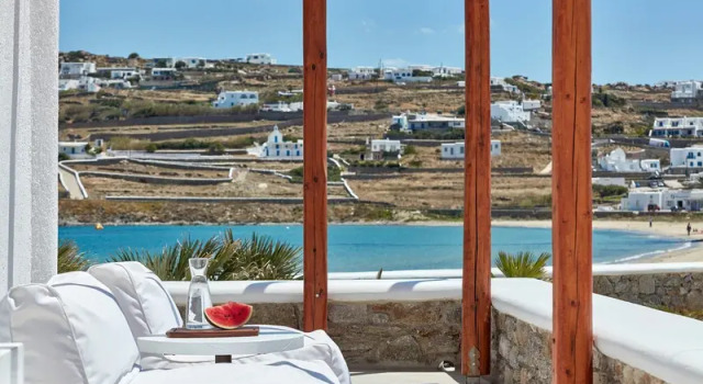 Полулюкс с балконом и с видом на море Mykonos Waves Beach House & Suites