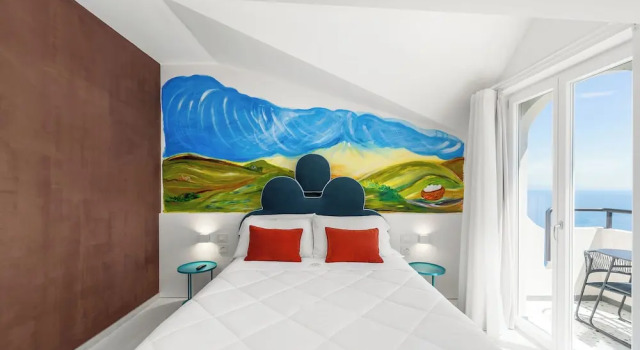 Трёхместный номер Deluxe с видом на море Albergo Dipinto BaccoFurore