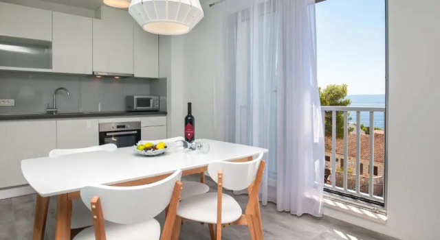 Апартаменты c 1 комнатой с частичным видом на море Apartments Dva Galeba