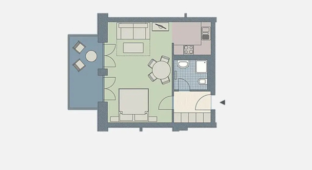 Kaiservillen Heringsdorf - 1-Raum-Appartement mit Balkon D123, Book Hotel Heringsdorf Usedom