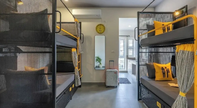 Кровать в общем номере The Hosteller Bangalore, HSR Layout