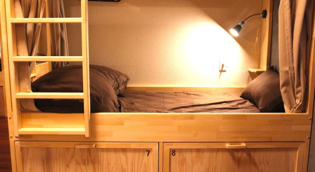 Кровать в общем номере Funtoco Backpackers Namba - Hostel