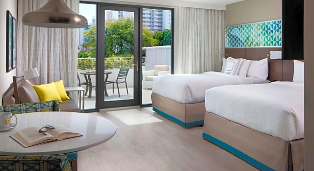 Студия With Patio Residence Inn by Marriott Miami Beach South Beach
