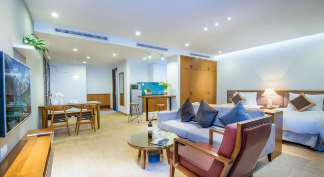 Студия Deluxe с балконом и с видом на город Dream Hotel and Apartment