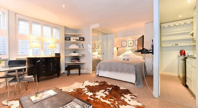 Chic Studio For 2 In Kensington, Near Fulham Rd, Забронировать Отель Отели Лондона 3 звезды, рядом с Здание «Мишлен Хауз», 3*