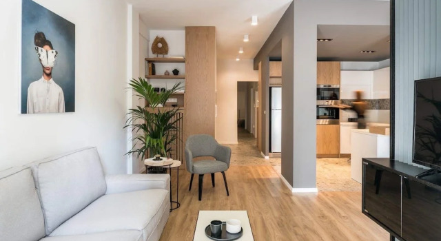 Апартаменты с 2 комнатами с балконом и с видом на город Central C&P Minimal Apartment