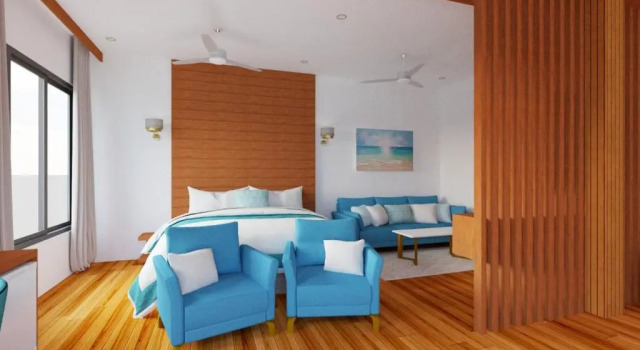 Семейный люкс с балконом и с видом на море Araamu Hotels Maldives at Dhiffushi