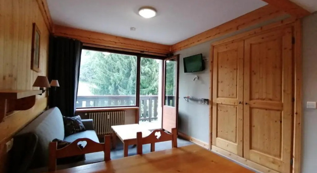 Апартаменты Appartement T1 avec balcon, Résidence proche Megève au calme