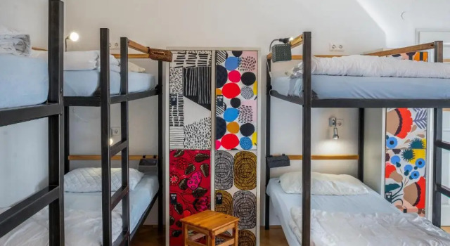 Кровать в общем номере Vienna Hostel Ruthensteiner