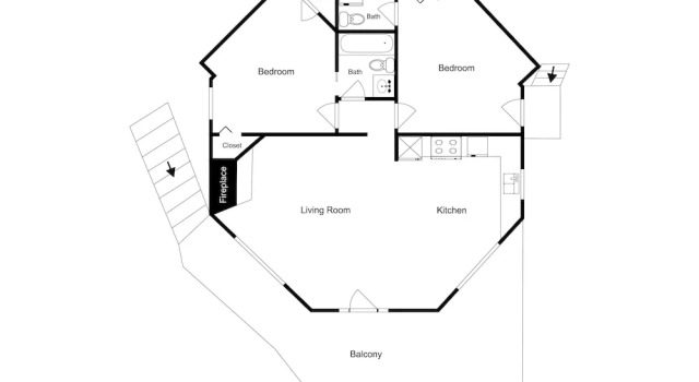 Roundette Cabin 2 Bedrooms 1.5 Bathroom Cabin