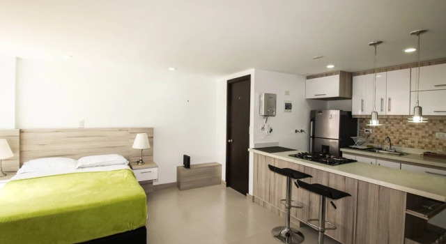 Apartamento Estudio Con 3 Camas Poblado Piso Alto, Prenota Appartamento Medellín Antioquia