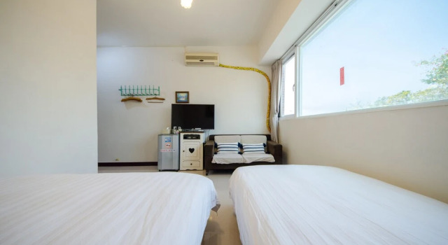 Трёхместный номер Comfort с видом на парк Tainan Anping Bailuwan House