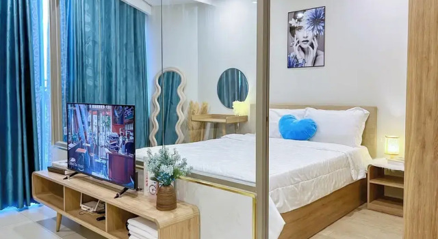 Семейные апартаменты с 2 комнатами с балконом Mập Homestay - The Sóng Vũng Tàu