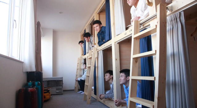 Кровать в общем номере THE STAY WAKKANAI