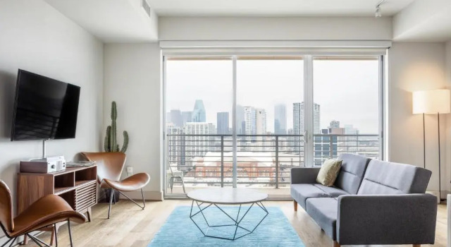 Апартаменты с 2 комнатами с видом на город Mint House Dallas - Victory Park