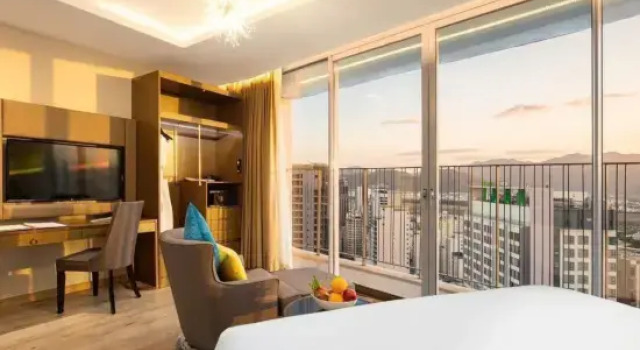 Номер Deluxe с частичным видом на море Panorama Nha Trang Sunlight Apartment