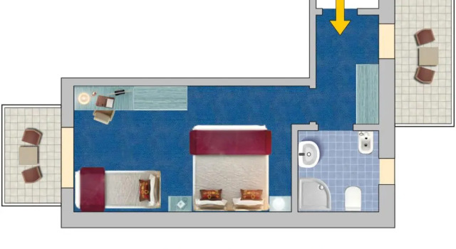 Трёхместный номер Standard Hotel Meridianus