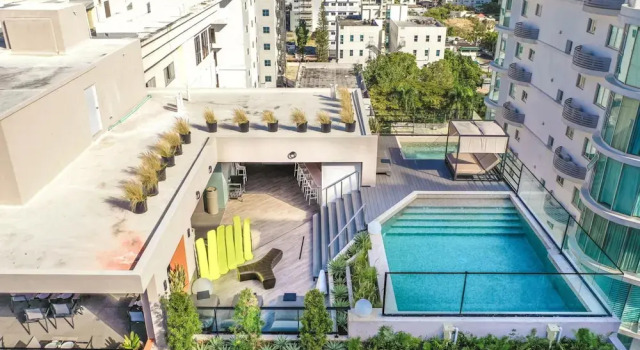 Апартаменты Santo Domingo Apartment with Pool, Gym & Free Parking
