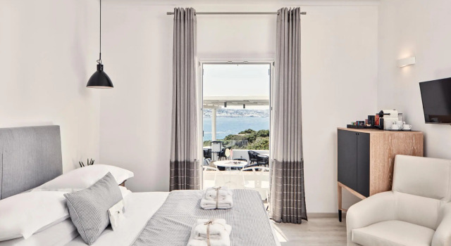 Двухместный номер с видом на море Mykonos Princess Hotel