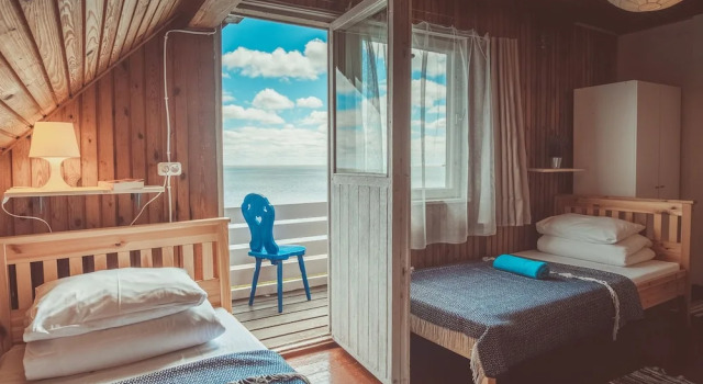 Habitación triple Estándar con vista al mar Guboja