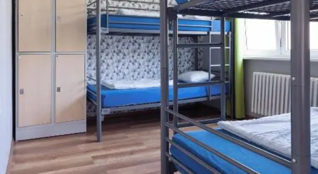 Кровать в общем номере Patio Hostel