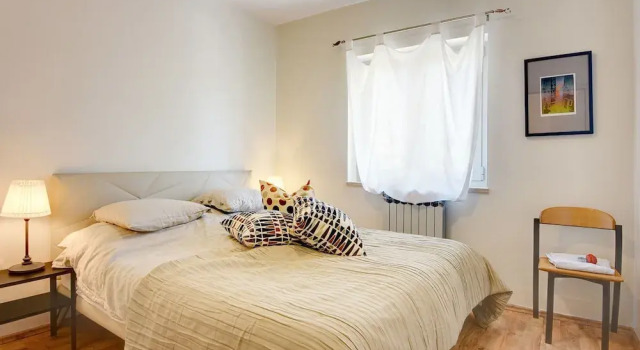 Вилла с балконом и с видом на море Villa in Stinjan with Pool and Sea View