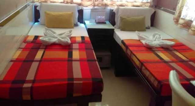 Room in Guest Room - Standard Twin Room 3, Boek Pension Kowloon Hongkong, in de buurt van The ONE