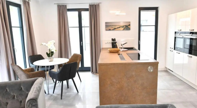 Апартаменты Villa LEVANTE in Binz - Gartenwohnung mit Kamin, Sauna, Terrasse