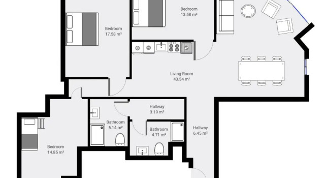 Номер Standard The Lakes apartments by Daniel&Jacobs