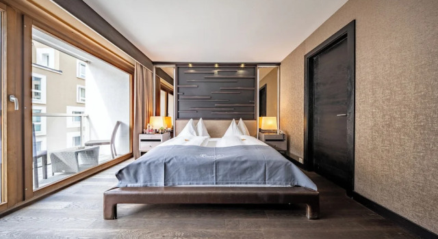 Двухместный номер Deluxe с балконом Hotel Piz St. Moritz